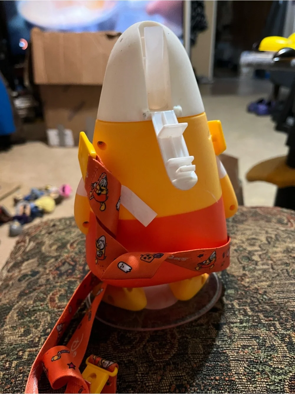 Disney Donald Duck Candy Corn Figure with Orange and Yellow Details